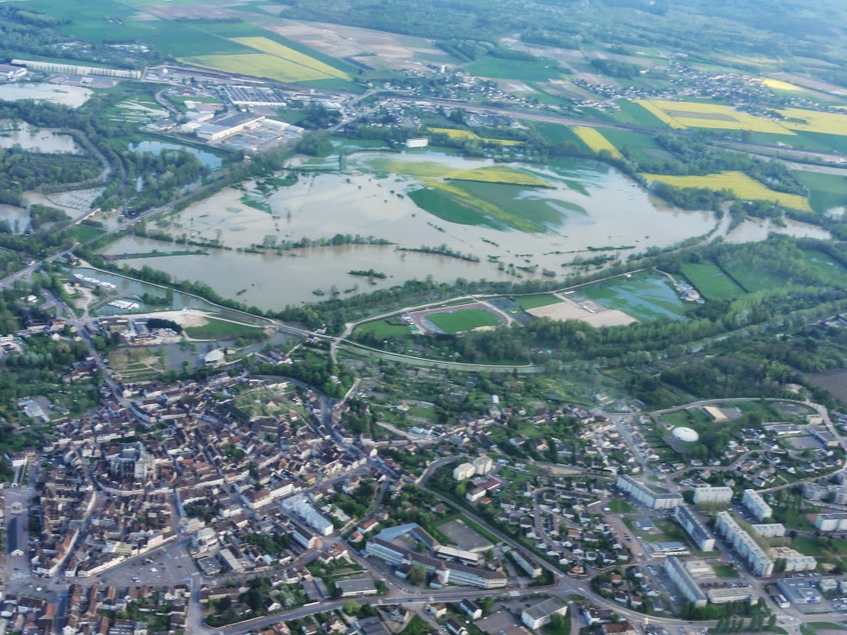 Crue de l'Armance, en mai 2013, à Saint Florentin dans l'Yonne